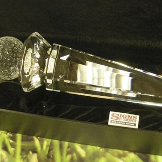 Crystal Award - Engraved Golf Tournament Prize