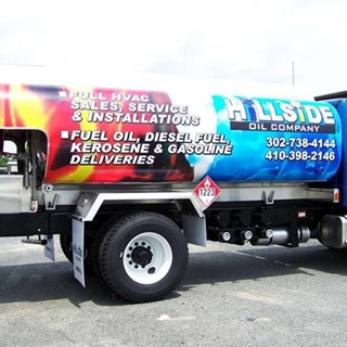 The vehicle wrap on this tanker truck is sure to get attention wherever it goes