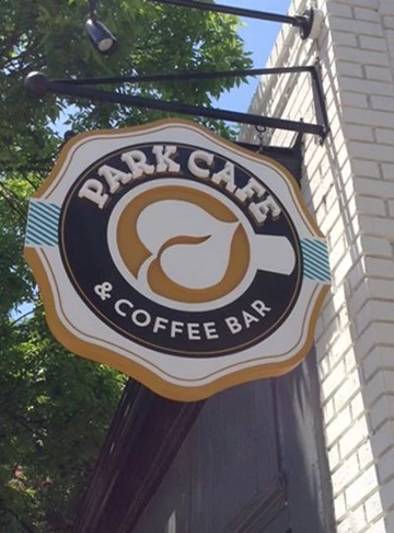 Exterior & Outdoor Signage Dimensional Logo sign for Park Cafe & Coffee Bar in Baltimore, MD
