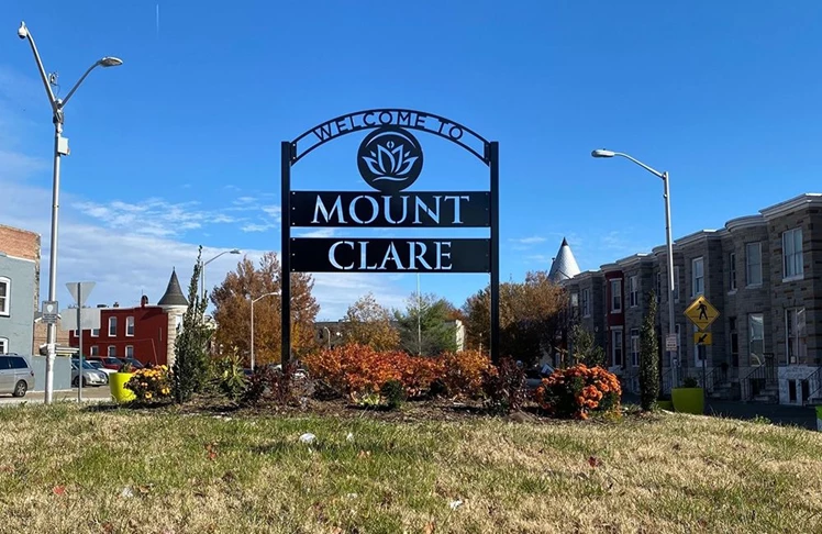 Mount Clare Neighborhood Sign